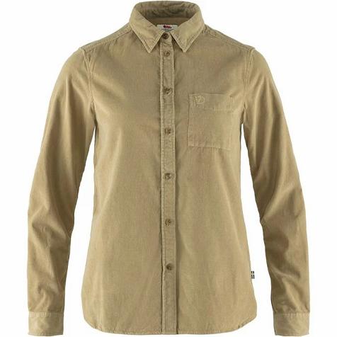 Fjallraven Women Övik Shirts Brown PH350445 Philippines